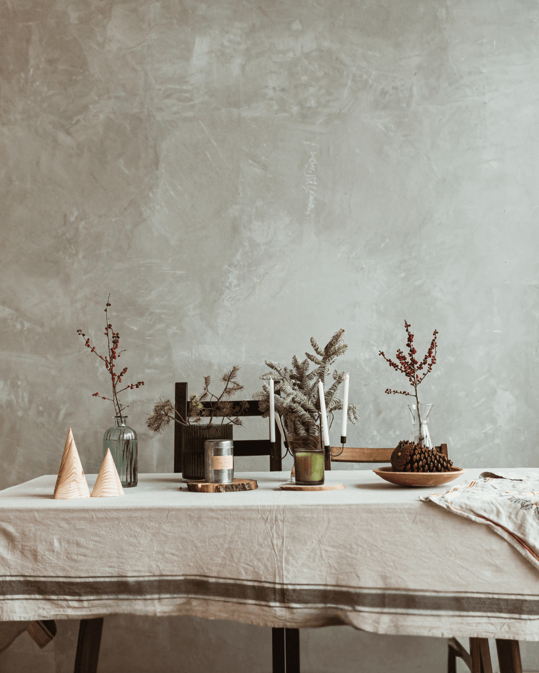 Team working together around table